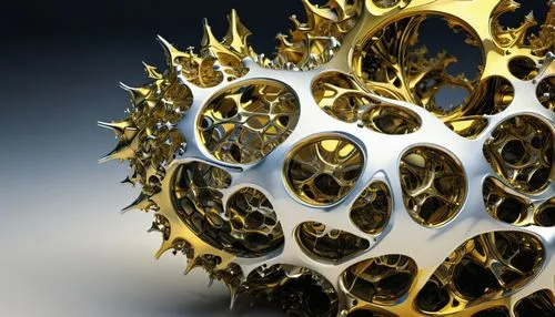 gold and chrome as Nova zetangle fractals: Create 3D sculptures using these Fractals mandelbulb zetangle mandelbrot 8K 3D iridescent liminal Cinema 4D CryEngine deviantart, Duane Hanson , Roberto Bern