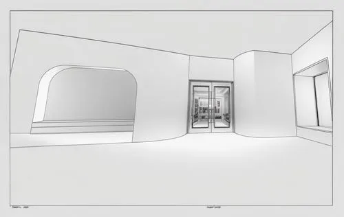 white room,hallway space,whitespace,geometric ai file,3d rendering,circular staircase,room divider,art deco background,cinema 4d,elevator,white space,metallic door,winding staircase,frame drawing,elev