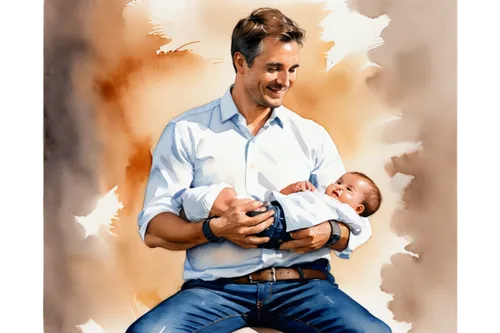 father with child,custom portrait,photo painting,gosling,david-lily,baby groot,goslings,man and boy,world digital painting,sachin tendulkar,image manipulation,fatherhood,the father of the child,father's love,child portrait,super dad,portrait background,ventriloquist,grand duke of europe,italian painter,Illustration,Paper based,Paper Based 25