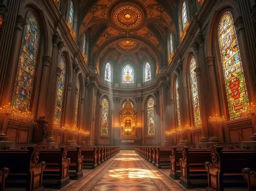 sanctuary,cathedral,notre dame de sénanque,gesu,duomo,sacristy,transept,chapel,interior view,the interior,church painting,collegiate basilica,interior,basilica,nave,ecclesiatical,altar,the cathedral,presbytery,aisle,Photography,General,Realistic