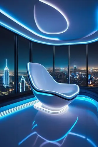 chaise lounge,sky apartment,luxury bathroom,spaceship interior,blue room,office chair,ufo interior,luxury suite,smartsuite,blur office background,skyloft,apartment lounge,beauty room,therapy room,modern office,futuristic architecture,electroluminescent,boardroom,modern minimalist lounge,interior design,Illustration,American Style,American Style 10