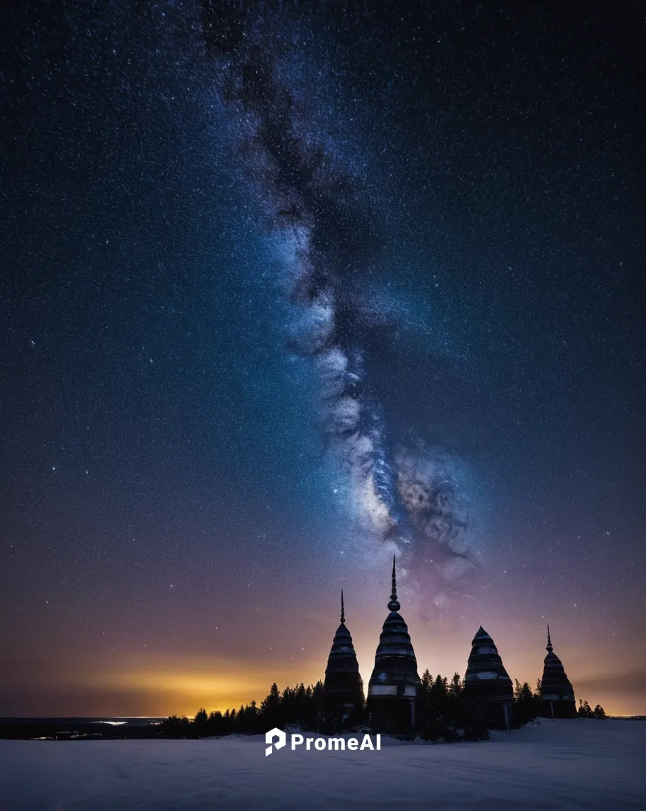 Under night sky the region is an astronomy enthusiast's dream location, with its towers reaching up to the stars,borodundur,bagan,prambanan,mono lake,astronomy,minarets,the milky way,cappadocia,milky 