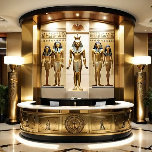 replica of tutankhamun's treasure,pharaonic,pharoahs,wadjet,psusennes,lobby,the cairo,egyptienne,sarcophagus,luxor,art deco,pharaohs,tutankhamen,tutankhamun,egyptian,royal tombs,gold bar shop,sarcophagi,egytian,rotana,Photography,General,Realistic