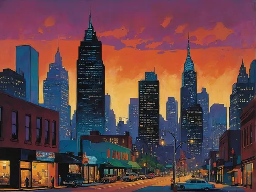 cityscape,evening city,skyscrapers,city at night,city skyline,skyline,city scape,philadelphia,night scene,new york skyline,dusk,the city,colorful city,manhattan,atlanta,metropolis,big night city,big city,new york,city view,Conceptual Art,Fantasy,Fantasy 07