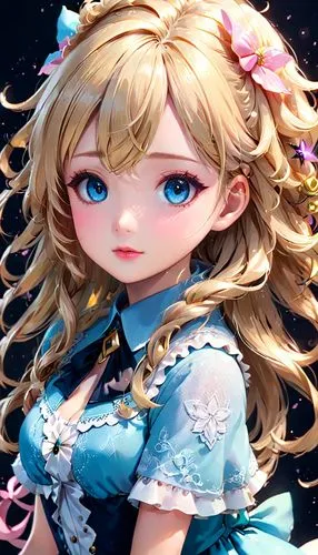 alice,violet evergarden,jessamine,cinderella,alice in wonderland,portrait background,transparent background,libra,tsumugi kotobuki k-on,fairy galaxy,aurora,fairy tale character,starry sky,doll's facial features,luminous,cg artwork,wonderland,angelica,tumbling doll,artist doll,Anime,Anime,Traditional