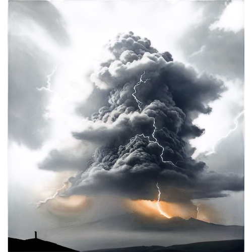 thunderheads,thunderclouds,thunderhead,thundercloud,a thunderstorm cell,calbuco volcano,cumulonimbus,atmospheric phenomenon,thunderstorm,storm clouds,mushroom cloud,lightning storm,nature's wrath,cloud towers,stratovolcano,raincloud,eruption,capulin volcano,cloud mountain,meteorological phenomenon,Illustration,Realistic Fantasy,Realistic Fantasy 17