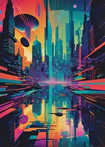 metropolis,colorful city,cyberpunk,abstract retro,futuristic landscape,cityscape,futuristic,futura,neon arrows,panoramical,tokyo,tokyo city,seismic,cities,80's design,electric,fantasy city,vapor,techno color,scifi,Unique,Paper Cuts,Paper Cuts 07