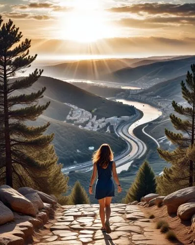 landscape background,world digital painting,winding road,oil painting on canvas,mountain road,donsky