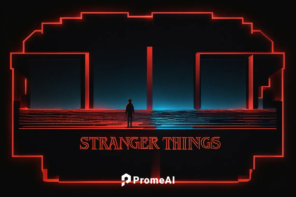 Craft a modern Stranger Things logo with a sleek and futuristic touch.,stranger,strokes,strings,eleven,things,soundcloud icon,thing,80's design,album cover,1986,drinking straw,resistor,cd cover,1980s,