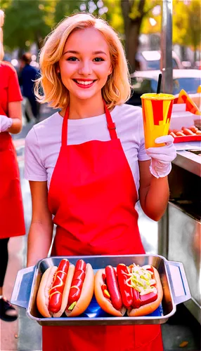 waitress,hotdogs,retro diner,commercial,grillers,hostess,pizza supplier,foodservice,hotdog,frankfurters,advertising campaigns,ketchup,franchisees,mcdonaldization,macdonough,franchisee,mcclarnon,chef,aprons,poppycock,Art,Artistic Painting,Artistic Painting 45