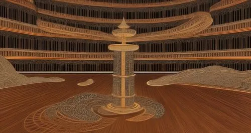 mesmerizing fractal,theater stage,spiral staircase,theatre stage,tulou,spiral book,orchestrion,stage design,longaberger,circular staircase,cochere,winding staircase,proscenium,viminacium,chair circle,