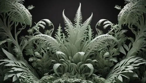 ferns,acanthus,fern plant,mandelbulb,cardoon,blechnum,polypodium,fractal environment,pteris,veratrum,sansevieria,tree ferns,fractals art,silversword,aloe vera leaf,burchfield,wakefern,dryopteris,skeleton leaves,ornamental corn,Unique,Paper Cuts,Paper Cuts 04