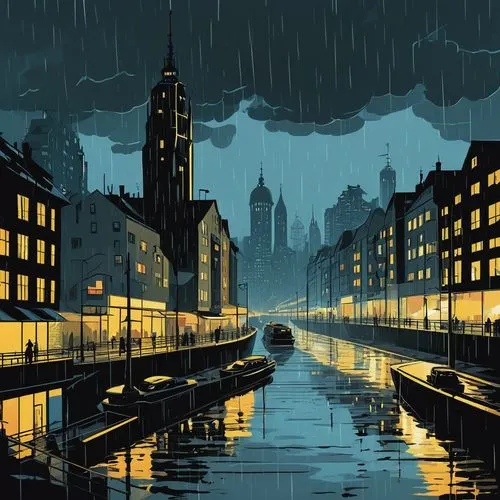 schuitema,schuiten,amsterdams,amsterdam,delft,blacksad,Illustration,American Style,American Style 09