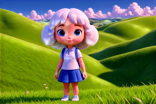 agnes,soffiantini,clover meadow,sylbert,pippi,grassy,sylvania,eloise,pelangi,vidalia,mable,campanella,3d rendered,cute cartoon character,enriqueta,lancie,idealizes,miette,amination,kanam,Unique,3D,3D Character