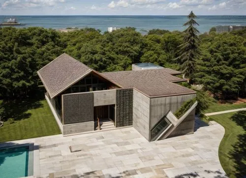 dunes house,house by the water,summer house,beach house,pool house,timber house,ruhl house,new england style house,corten steel,beachhouse,house with lake,bungalow,wooden house,lake michigan,summer cottage,folding roof,holiday villa,clay house,cubic house,dune ridge,Architecture,Villa Residence,Modern,Organic Modernism 2