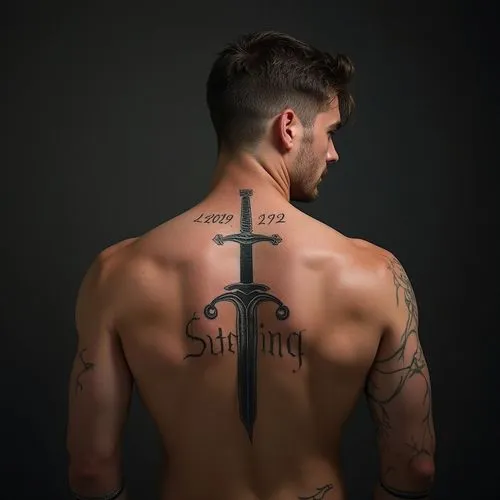 with tattoo,back view,my back,balor,priestly,tattoo