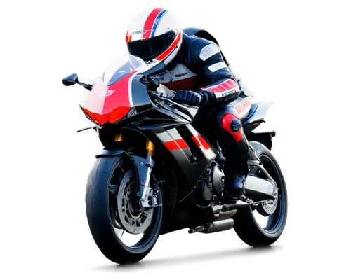 Motorcycle, shiny metal, black leather seat, silver exhaust pipe, red brake caliper, racing stripe, aggressive riding pose, dynamic movement, low-angle shot, warm sunset light, shallow depth of field,