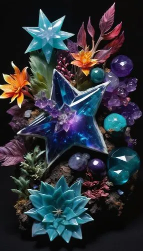 amethyst aquamarine turquoise quartz star system collision,constellation pyxis,magic star flower,glass yard ornament,star flower,glass ornament,moravian star,gemstones,advent star,bethlehem star,star 