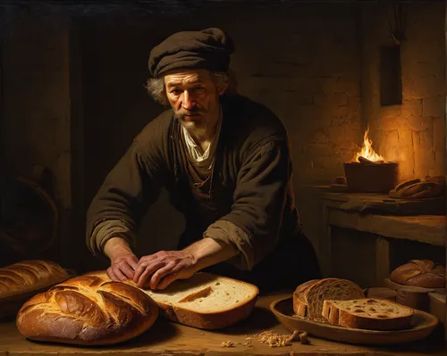 girl with bread-and-butter,baking bread,bread recipes,artisan,cookery,fresh bread,dutch oven,basket maker,bread wheat,pane,einkorn wheat,blacksmith,bread time,farmers bread,candlemaker,bread,knead,types of bread,peddler,breads,Art,Classical Oil Painting,Classical Oil Painting 06