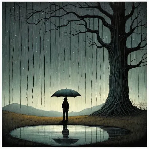 man with umbrella,rainfall,hossein,drooped,brolly,rainswept,rainy season,walking in the rain,rainman,hosseinian,rain,hosseinpour,monsoon,raining,heavy rain,pluie,rainy day,rainfalls,rainstorm,rained,Illustration,Abstract Fantasy,Abstract Fantasy 19