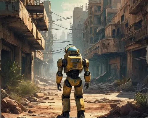 fallout4,fallout,post apocalyptic,sci fi,wasteland,sci-fi,sci - fi,sci fiction illustration,droid,tau,lost in war,fresh fallout,scifi,dystopia,droids,erbore,post-apocalypse,district 9,mech,cg artwork,Illustration,Realistic Fantasy,Realistic Fantasy 43