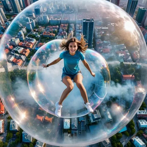 lensball,giant soap bubble,glass sphere,glass ball,gyroscopic,skycycle,Photography,General,Realistic