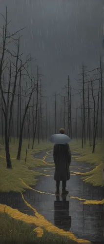 walking in the rain,rainy season,rain field,rainstorm,rainy day,heavy rain,rainy,my neighbor totoro,rains,man with umbrella,rain,after rain,rainy weather,road forgotten,monsoon,puddle,in the rain,after the rain,thunderstorm,swampy landscape,Conceptual Art,Daily,Daily 30