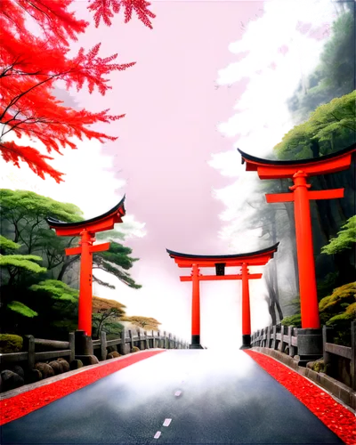 torii,cartoon video game background,japanese background,victory gate,torii tunnel,japan landscape,japanese sakura background,shinto,japanese shrine,shinto shrine gates,nippon,senbon torii,sakura background,world digital painting,3d background,kyoto,background design,jigoku,nihon,backgrounds,Illustration,Paper based,Paper Based 16