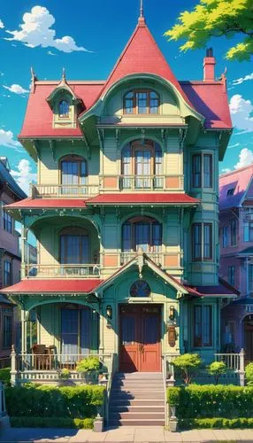 dreamhouse,apartment house,ghibli,kotoko,machico,apartment complex,apartment building,house silhouette,tsumugi kotobuki k-on,townhome,townhouse,springfield,mansard,house painting,butka,miramare,nouaimi,ekonomou,an apartment,beautiful home,Illustration,Japanese style,Japanese Style 03