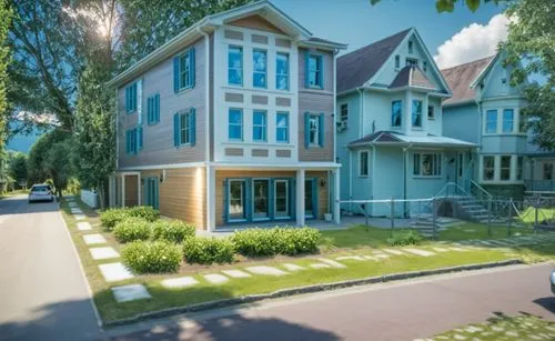 townhomes,cohousing,townhome,rowhouses,townhouses,new housing development,1955 montclair,danish house,townhouse,ivillage,multifamily,marylhurst,arkitekter,new england style house,two story house,klein