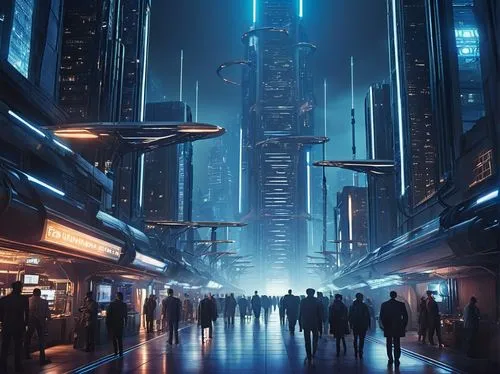 cybercity,bladerunner,metropolis,coruscant,futuristic,polara,futuristic landscape,cyberpunk,cyberport,sci - fi,dystopian,cybertown,scifi,shanghai,harbour city,cyberia,kaidan,cyberworld,sci fi,futuristic architecture,Illustration,Paper based,Paper Based 12