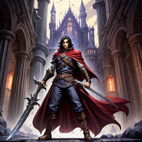 heroic fantasy,dodge warlock,massively multiplayer online role-playing game,vax figure,game illustration,templar,dane axe,collectible card game,hamelin,hooded man,dracula,templedrom,castle of the corv