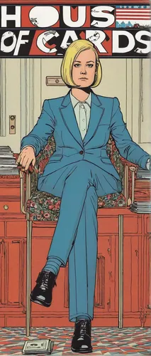 sanji,pantsuit,magazine cover,cover,45,ceo,2020,magazine - publication,businesswoman,cd cover,1982,business woman,1973,refused,1986,2004,1971,blonde sits and reads the newspaper,2021,comic book,Illustration,American Style,American Style 15