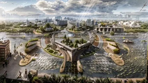 artificial island,autostadt wolfsburg,artificial islands,ekaterinburg,urban development,smart city,tianjin,futuristic landscape,urban design,futuristic architecture,urbanization,shanghai disney,barangaroo,fantasy city,panorama of helsinki,eco-construction,wuhan''s virus,ecological sustainable development,terraforming,malopolska breakthrough vistula