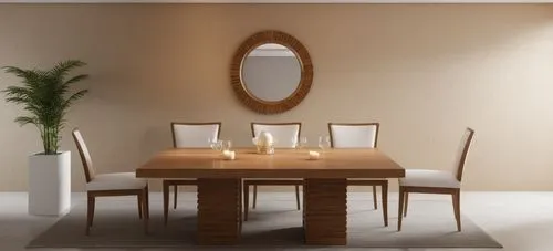 a large wooden table sitting in the middle of a room,dining room table,dining table,dining room,table arrangement,table and chair,furnishing,banquette,set table,anastassiades,wooden table,contemporary