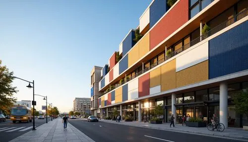 multistoreyed,liveability,colorful facade,redfern,new housing development,urban design,woolloongabba,mvrdv,villeurbanne,microdistrict,azabu,streetscape,nanterre,takadanobaba,jervois,omotesando,dizengoff,bundoora,mipim,apartment buildings