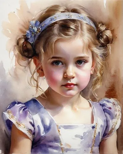 watercolor painting,photo painting,oil painting,young girl,watercolour paint,donsky,Illustration,Paper based,Paper Based 11