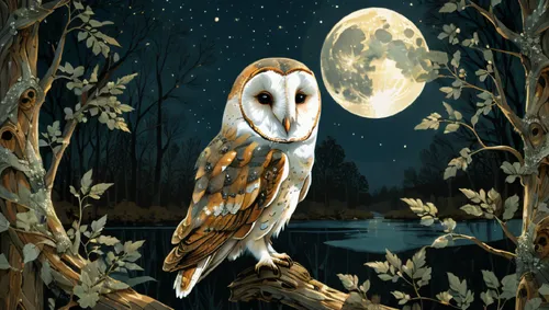 barn owl,owl nature,owl background,siberian owl,nocturnal bird,hallows,Illustration,Realistic Fantasy,Realistic Fantasy 12