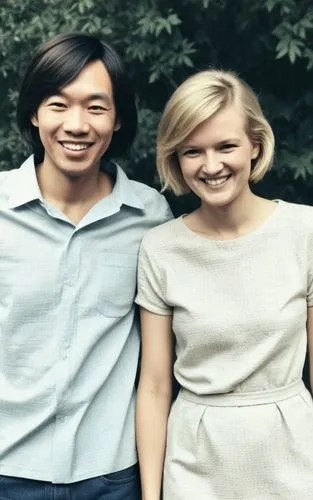 an image of two people smiling for the camera,clayderman,metric,gungor,eurasians,nields,macrobiotics