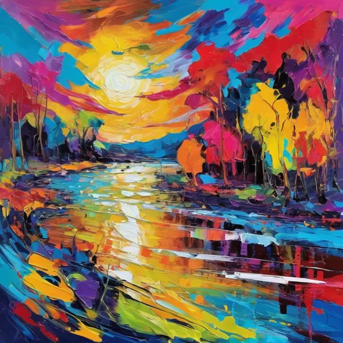 oil painting on canvas,abstract painting,painting technique,art painting,acrylic paint,river landscape,oil painting,intense colours,colorful water,colorful light,oil on canvas,art paint,colorful background,colorful city,vibrant color,acrylic,vibrant,autumn landscape,harmony of color,color fields,Conceptual Art,Oil color,Oil Color 21