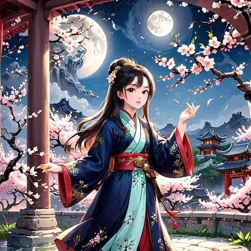 diaochan,longmei,japanese sakura background,hanfu,plum blossoms,sakura background,oriental princess,plum blossom,tanabata,xuanze,xuanwumen,chuseok,yuexiu,yukata,xuanwei,xuanxu,kimono,qingyi,jianghua,spring festival,Anime,Anime,General