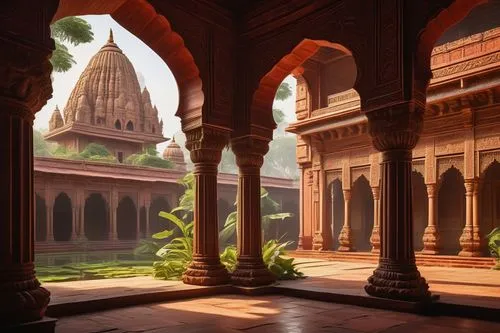 chhatri,orchha,chhatra,chhatrapati,mehrangarh,bikaner,bagan,theed,mehrauli,jodhpur,chhatrasal,qutub,gwalior,agra,chhatris,bidar,rashtrapati,vrindavana,rajasthan,safdarjung,Art,Classical Oil Painting,Classical Oil Painting 32