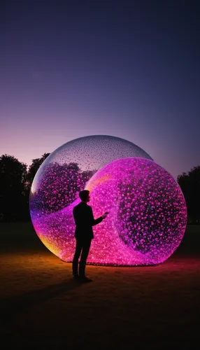 Write a heartwarming story about finding love in a gay bubble.,giant soap bubble,inflates soap bubbles,glass balls,glass sphere,glass ball,soap bubble,spheres,light art,plasma lamp,torus,kinetic art,p