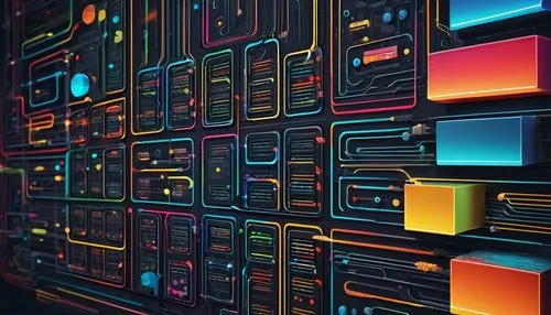 computer art,computer graphic,mainframes,supercomputer,data storage,datacenter,petabytes,supercomputers,supercomputing,petabyte,monitor wall,computer icon,colorful foil background,retro background,multi core,file manager,the server room,mainframe,colorful background,computer,Illustration,Realistic Fantasy,Realistic Fantasy 31