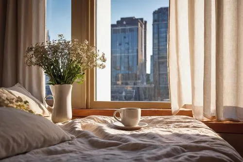 morning light,window covering,bedroom window,window treatment,window curtain,in the morning,window valance,window sill,spring morning,beautiful morning view,bed linen,winter morning,morning sun,morning glow,windowsill,window blind,morning glory,early morning,window view,breakfast in bed,Illustration,Realistic Fantasy,Realistic Fantasy 45