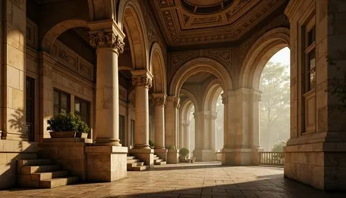 sapienza,colonnades,cochere,mirogoj,colonnade,archly,glyptotek,neoclassical,peristyle,archways,columns,pillars,cryengine,enfilade,arcades,glyptothek,theed,orangery,loggia,hermitage