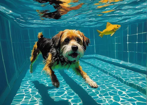 dog in the water,dug-out pool,water dog,underwater background,life saving swimming tube,swimming machine,swim,underwater playground,aquatic life,photo session in the aquatic studio,to swim,under the water,swimmer,underwater sports,swimming pool,aquatic animal,swim ring,underwater,swimming technique,underwater world,Illustration,Paper based,Paper Based 21