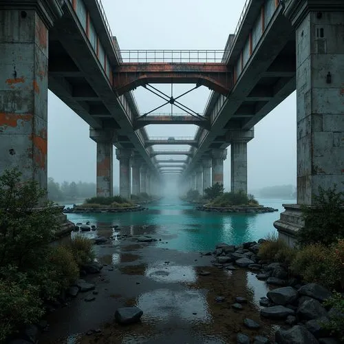 under the bridge,railroad bridge,bridge,overpass,overpassed,highway bridge,trestle,bridge piers,bridges,scenic bridge,hangman's bridge,render,industrial ruin,wooden bridge,virtual landscape,road bridge,old bridge,industrial landscape,viaducts,waterway