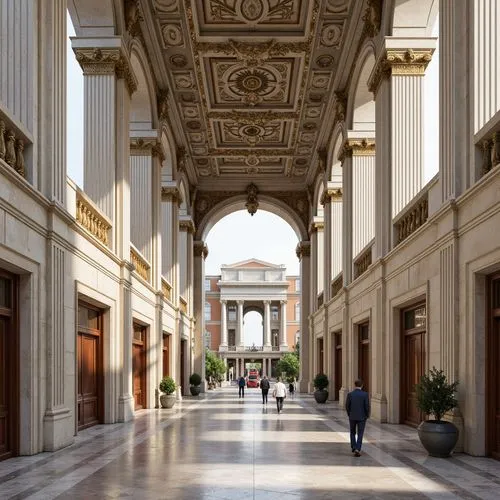 glyptothek,zappeion,vatican museum,campidoglio,neoclassical,villa farnesina,musei vaticani,palladian,vatican,bernini's colonnade,hall of nations,nationalgalerie,saint george's hall,burgtheater,vittoriano,quirinale,marble palace,caserta,vatican city,neoclassicism