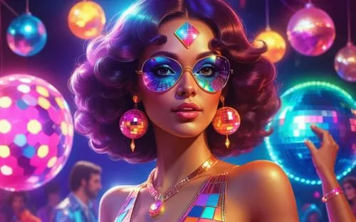 neon carnival brasil,neon candies,disco,raja,bejeweled,shangela,Illustration,Realistic Fantasy,Realistic Fantasy 38